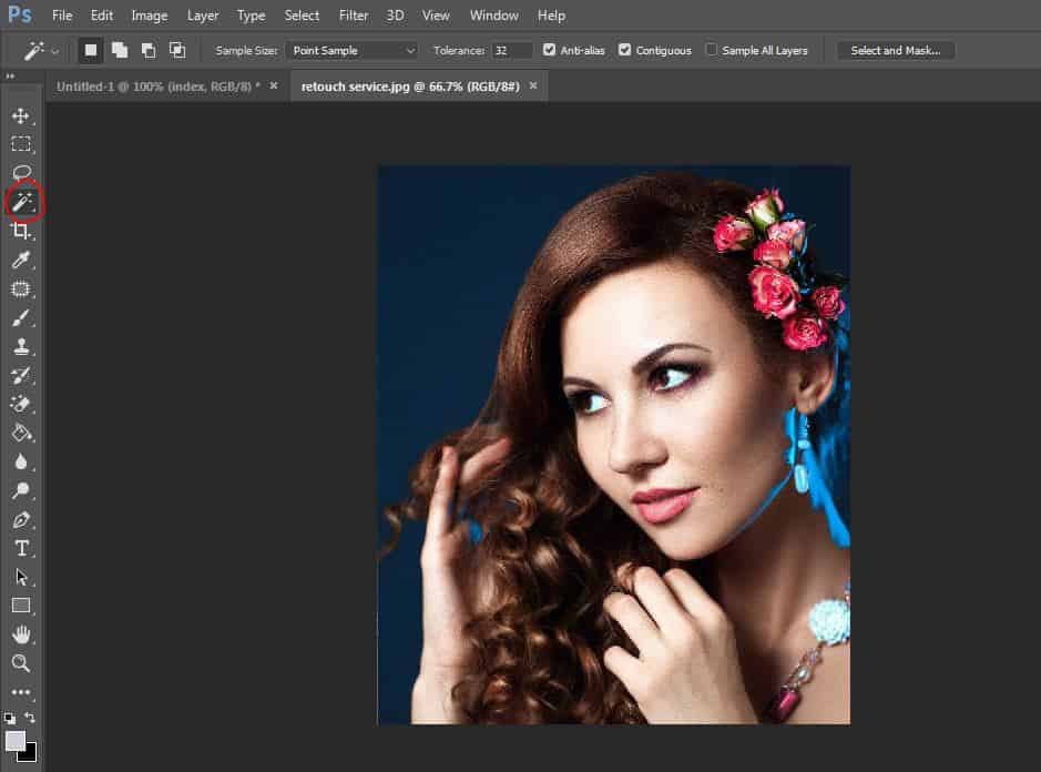 Use of Magic Wand Tool in photoshop